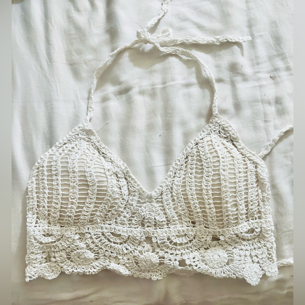 Crochet Gaia tie back top